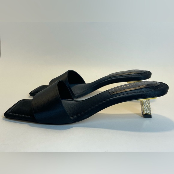 NWT GOOD AMERICAN Kickstand Slide Sandal (Women) Size 10 Black - Picture 8 of 9